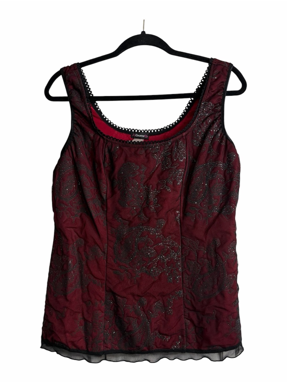 VTG Cocomo Victorian Lace Sleeveless Top Large, Renaissance, Witchy, gothic